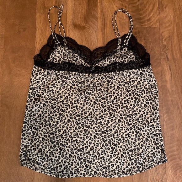 Leopard Print Lace Cami Tank Top - X-Small (NWOT) - Picture 3 of 6